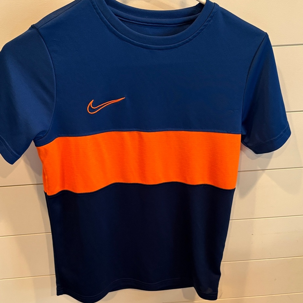 Nike Kids Navy and Orange Tee